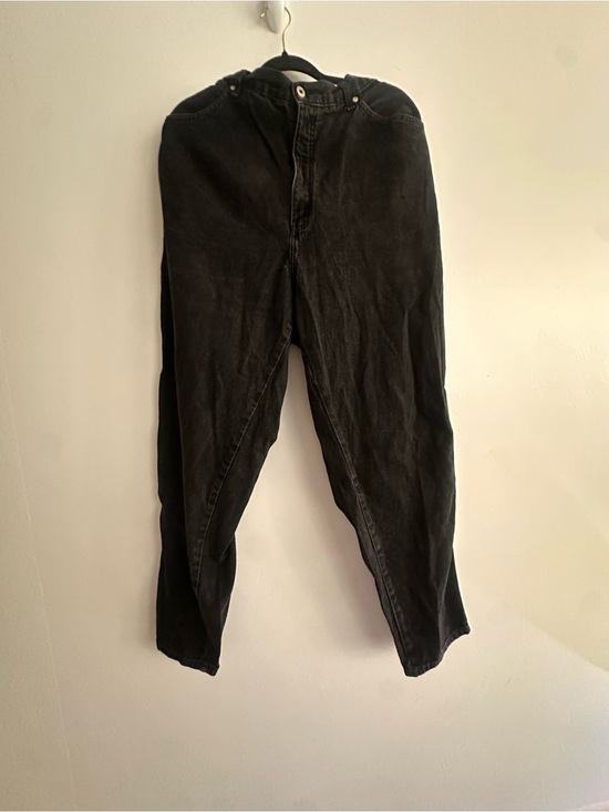 L.A. Blues Denim - L.A. Blues Black Denim Jeans with Tan Leather Patch